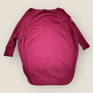 Express Magenta Knit Sweater with dolman sleeves
